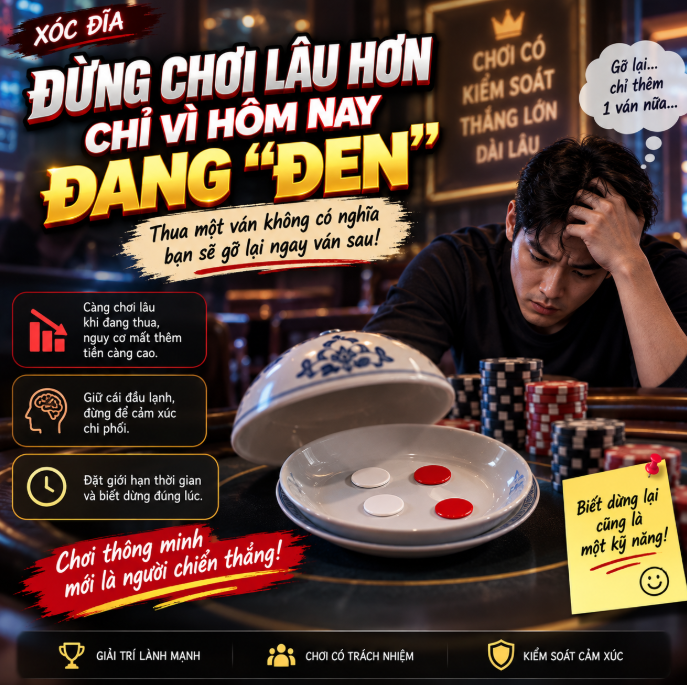Đừng chơi lâu hơn chỉ vì hôm nay đen